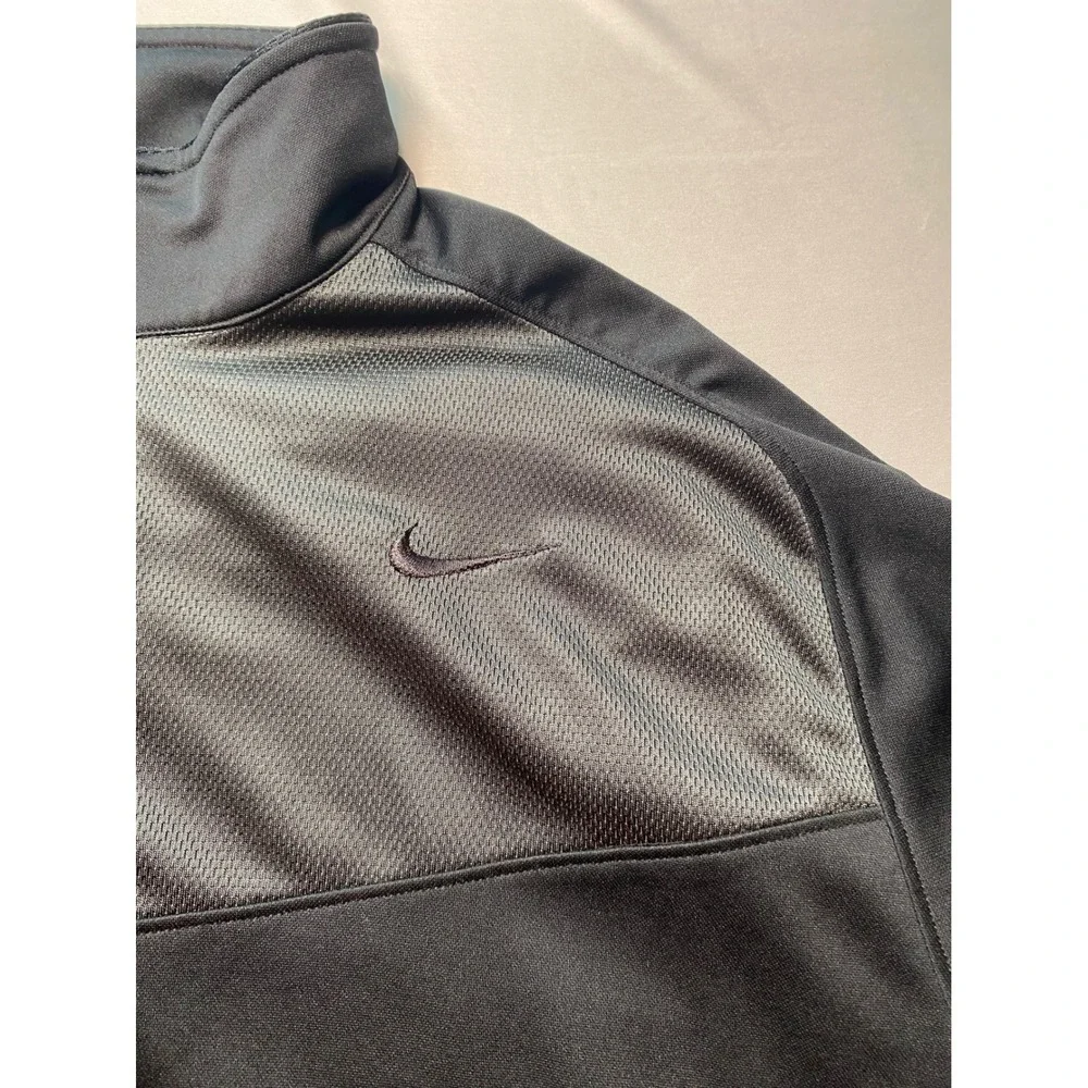 Nike Mens Full Zip Track Jacket Black Grey Mesh Panel 519534-011 XL